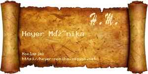 Heyer Mónika névjegykártya